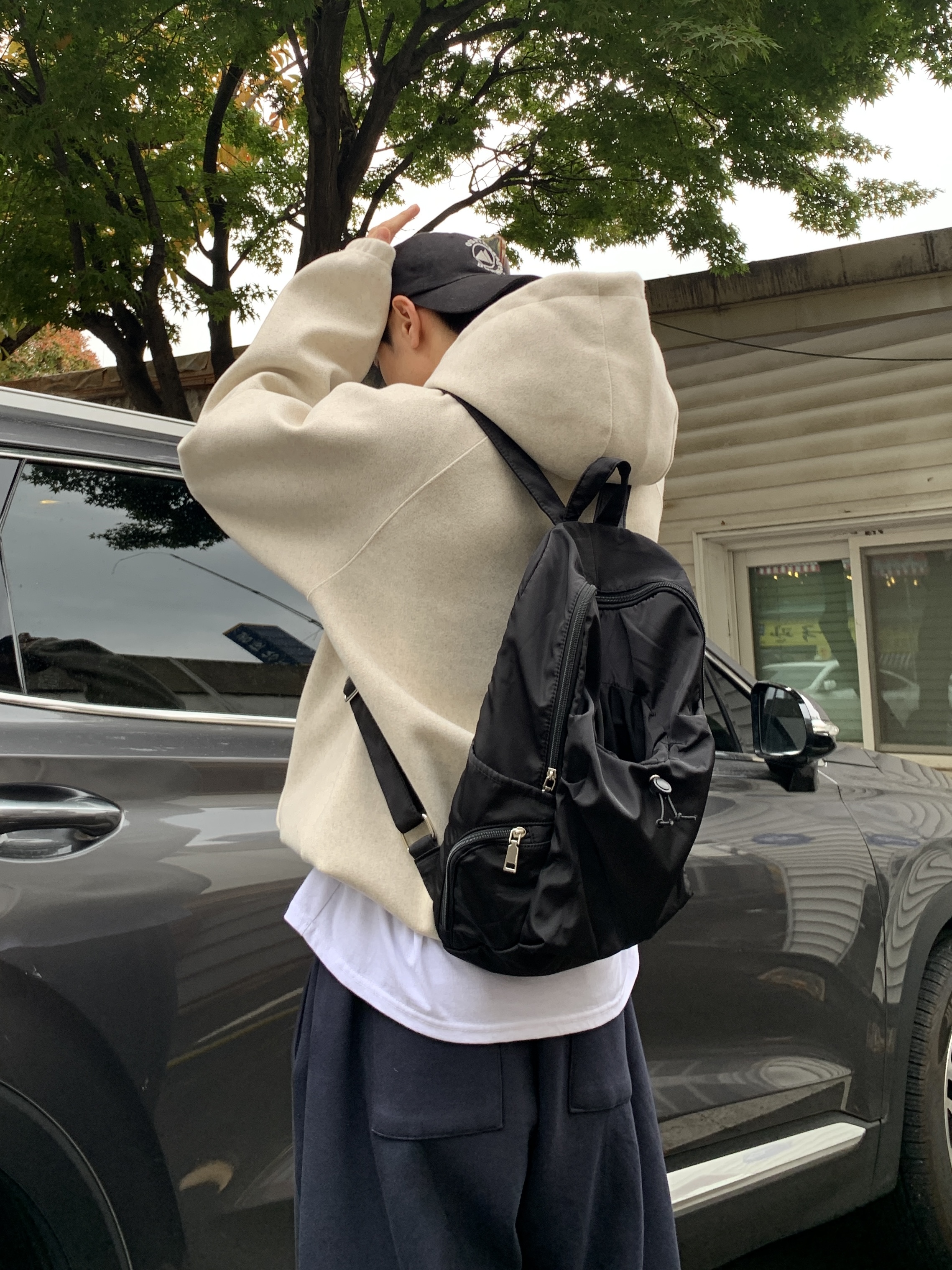 Er utility pocket nylon backpack