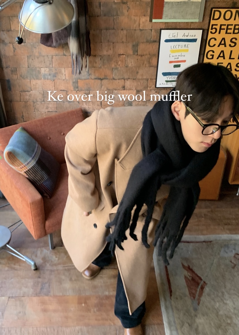 Ke over big wool muffler